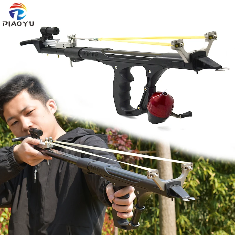 

Powerful Shooting Fishing Slingshot Laser Catapult Outdoor Hunting Telescopic Sling Shot Fishing Tool Archery Accessories