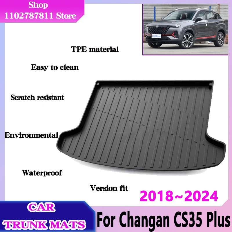 

Car Trunk Cushion for Changan CS35 Plus Accessories 2018~2024 Anti-scratch Waterproof Protect TPE Material Tray Mats Storage Pad