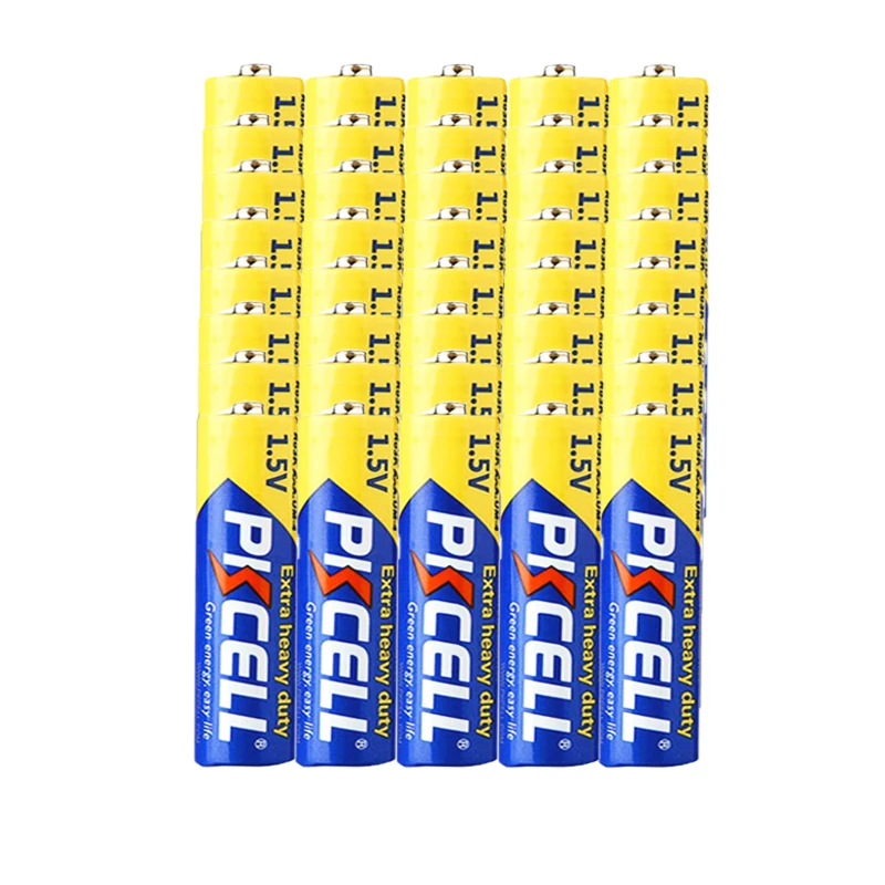 

40Pcs PKCELL AAA R03P 1.5V Primary Battery Carbon Zinc Battery 3A Equal to UM4 MN2400 LR03 SUM4 LR3 for Walkman Shavers Toys