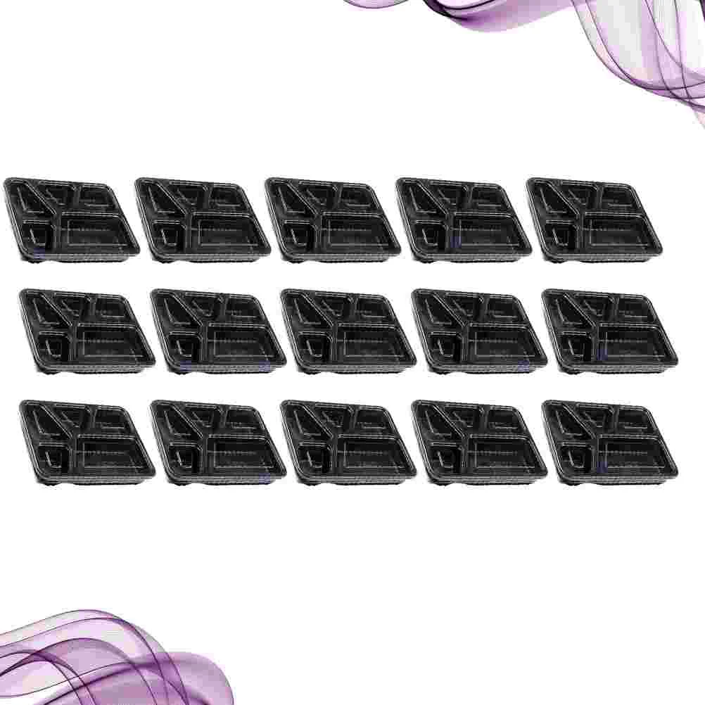 

15 Pcs Meal Box Container Disposable Containers Lids Packing Travel Microwavable Lunch