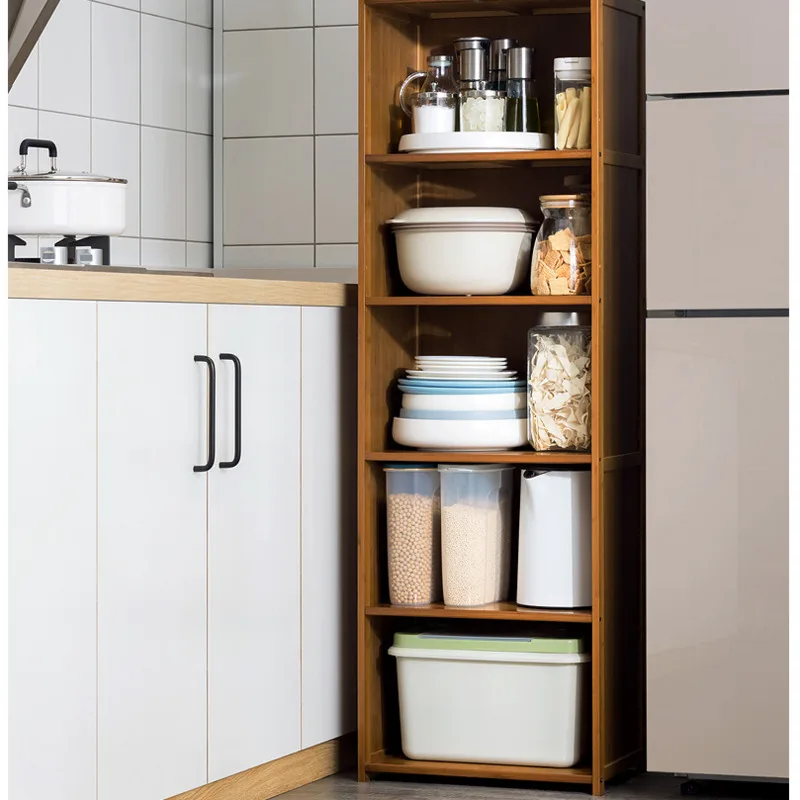 

Полка узкая кухонная из бамбукового материала, 30 см