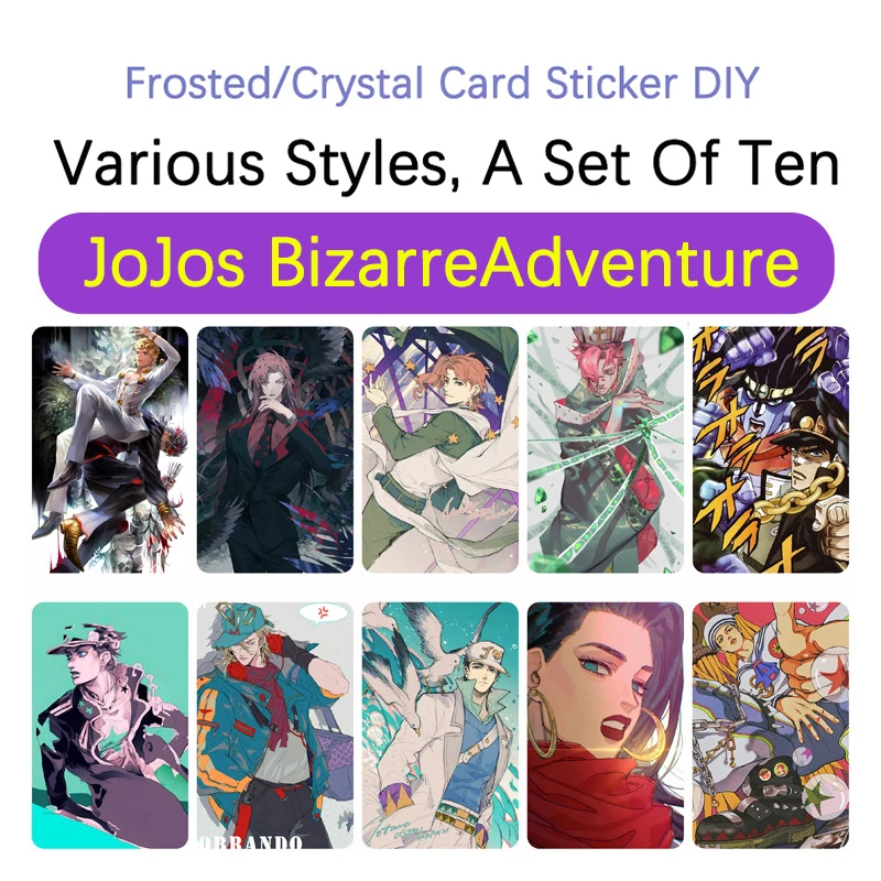 

Аниме Мультяшные изысканные наклейки для карт JoJos путreadventure, Декор, наклейки для комиксов, выставок, автобусов