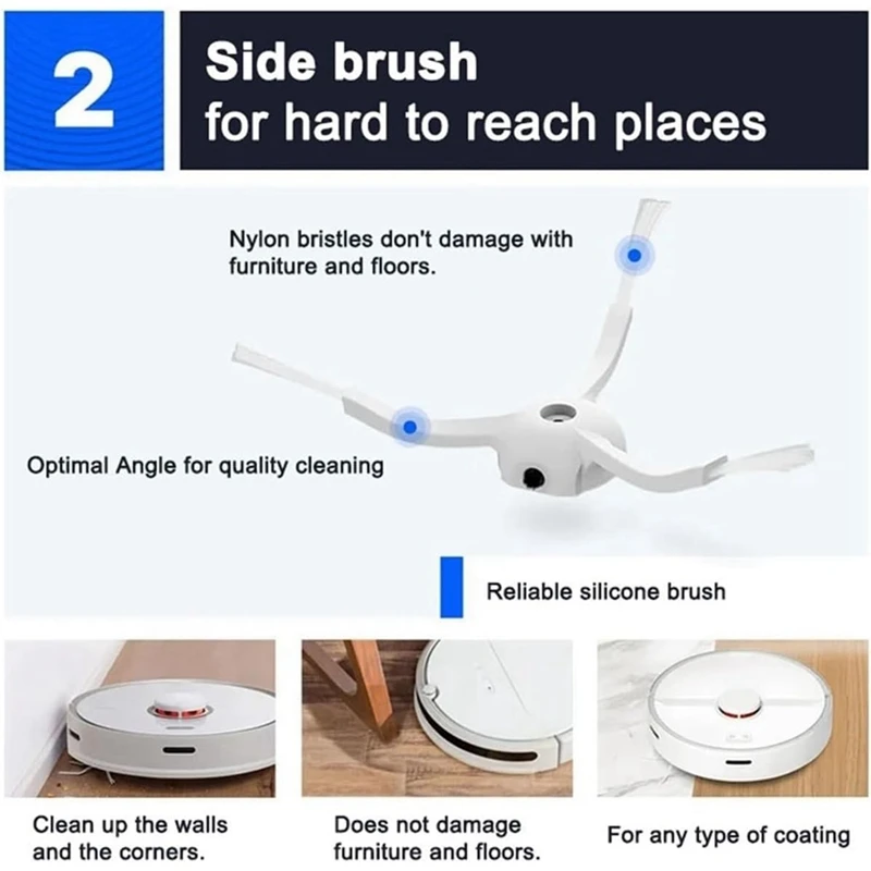 Для Xiaomi 1 1S для Roborock S5 S50 Max запасные части робота-пылесоса сменный ролик боковая