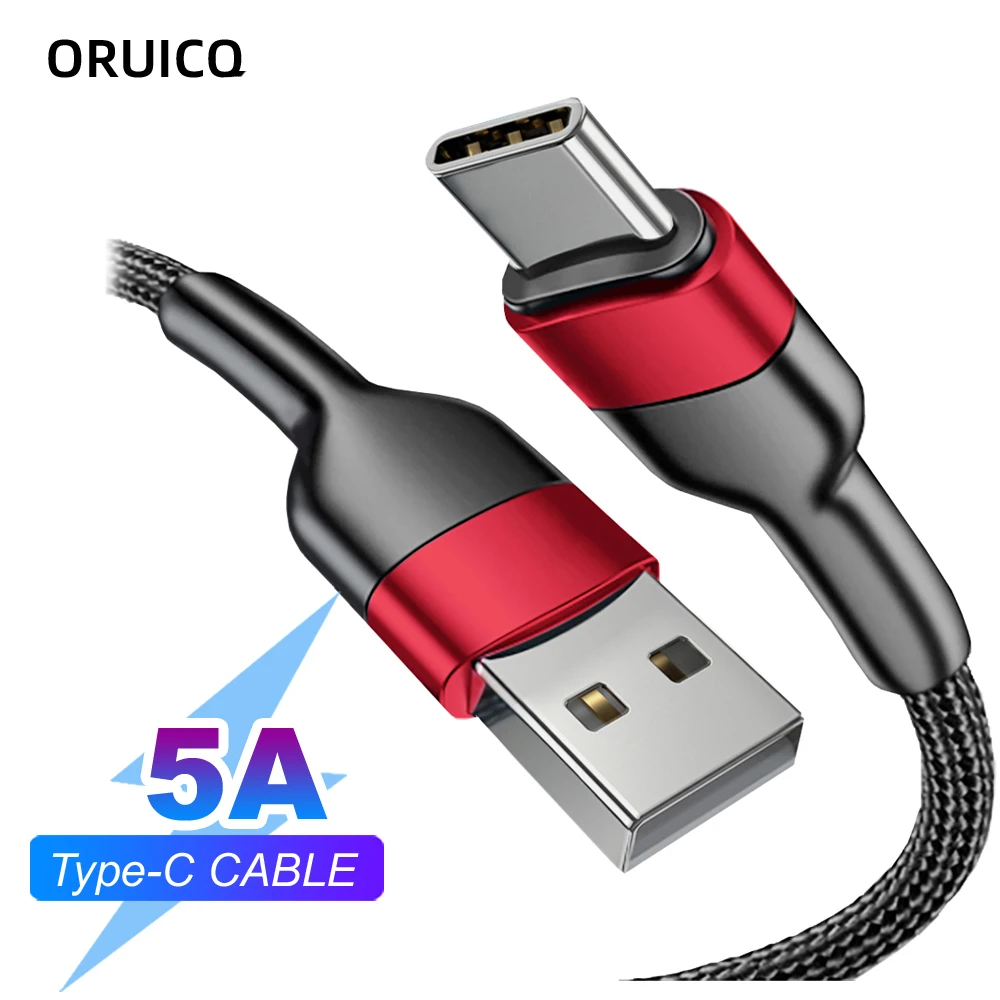 5A USB to Type C Charging Cable Fast Charger Nylon