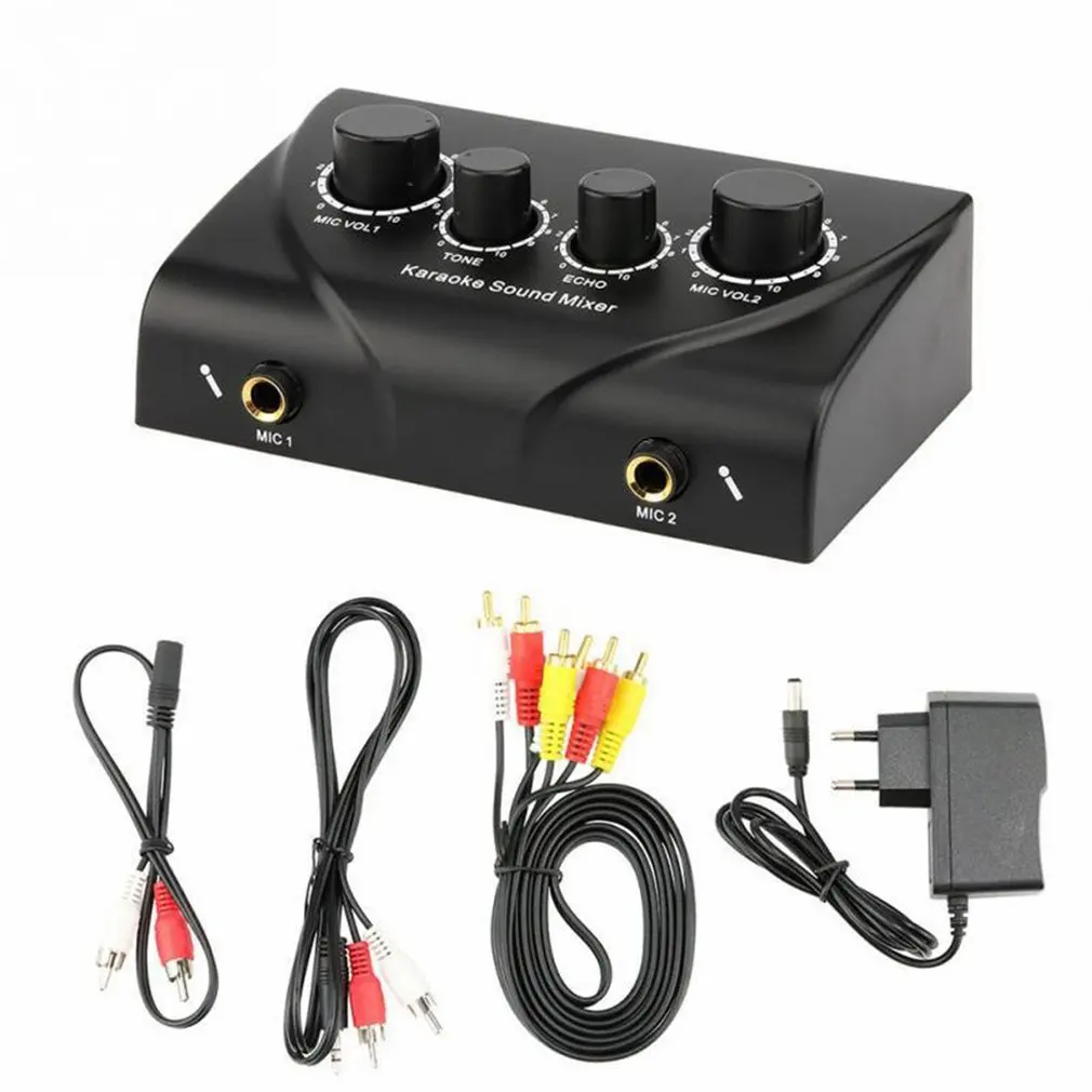 

9V-12V Karaoke Sound Mixers Microphone Amplifier Portable Professional Digital Effect Mixers Suitable For Family Gatherings