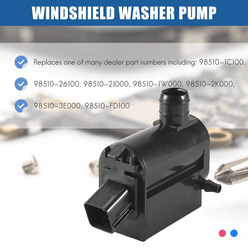 Двухходовой насос для мойки ветрового стекла HYUNDAI I20 I40 Tucson Elantra Santa Fe OE 98510-26100