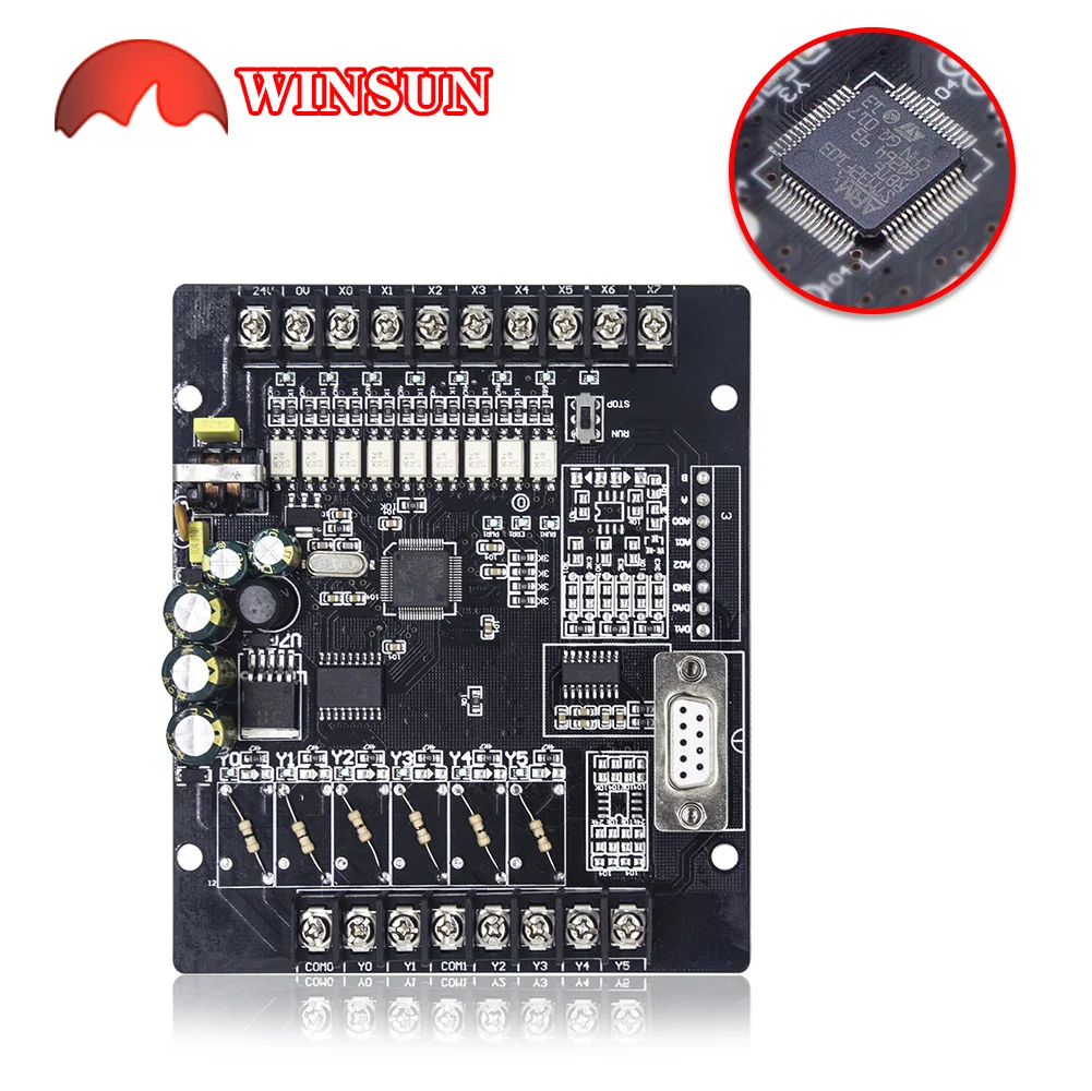 FX1N-14MT 14MT DC24V плата силового транзистора 8 в 6 out аналоговый выход 2DA 0-10V Modbus включена