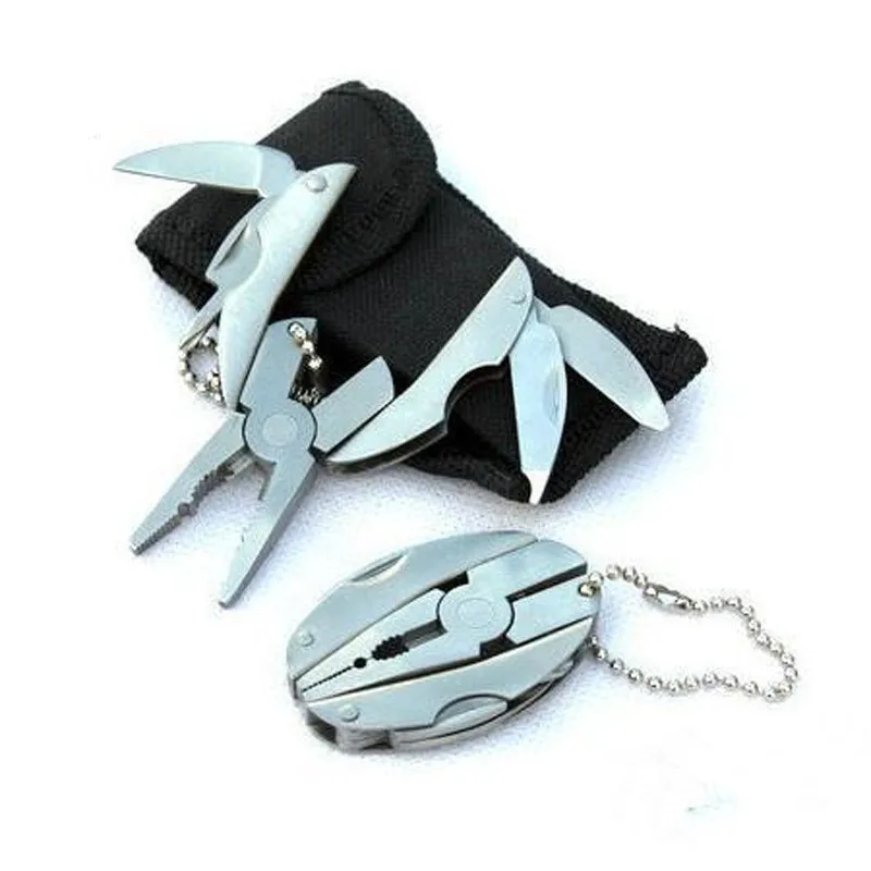 

Multi Pocket Mini Folding Plier Portable Outdoor Hand Tools Wire Cutter Screwdriver Knife Saw Multifunction Survival Keychain