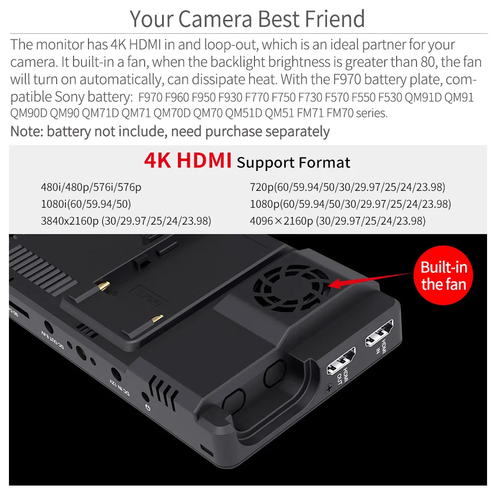 FEELWORLD LUT6 6-дюймовый 2600nit HDR 3D LUT сенсорный экран DSLR камера полевой монитор с
