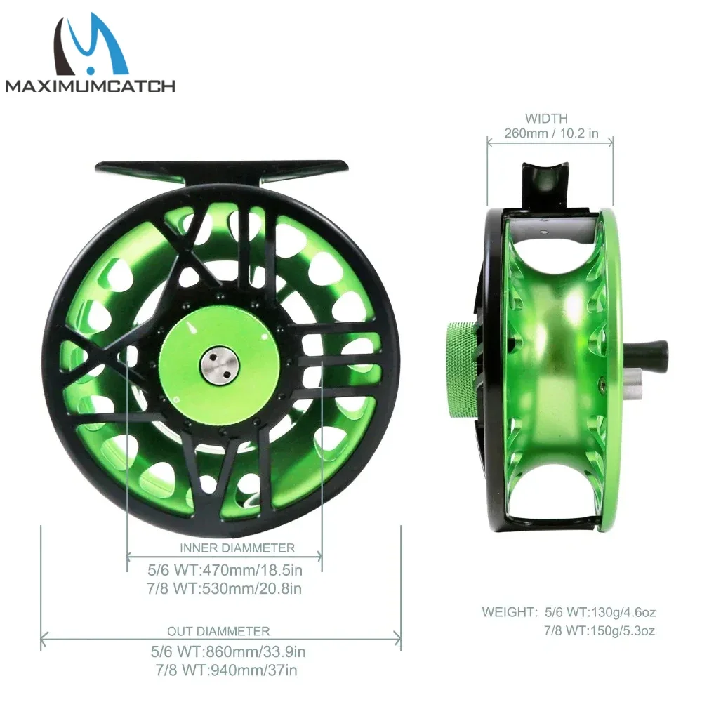 Фото Катушка для нахлыстовой рыбалки Maxcatch TimeFly 5WT 6WT 7WT 8WT, водонепроницаемая, из алюминия с ЧПУ-обработкой, с большим барабаном, дисковым фрикционом, плавным ходом и высокой прочностью №5