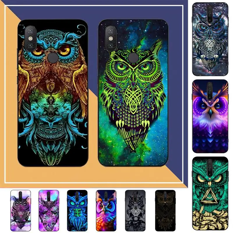 

FHNBLJ Animal Owl Phone Case for Redmi Note 8 7 9 4 6 pro max T X 5A 3 10 lite pro