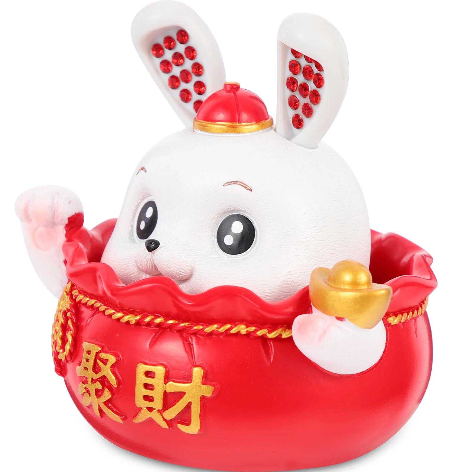 

Decor Desktop Resin Bunny Indoor Rabbit Figurine Adornment Craft Ornament Car Interior