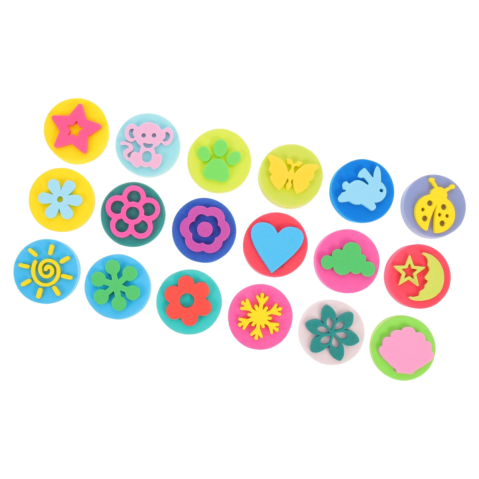 

Painting Stampers Stampersponge Stamp Kids Children Scrapbooking Sponges Stamperc Eva Double Side Seal Washable Set Drawing