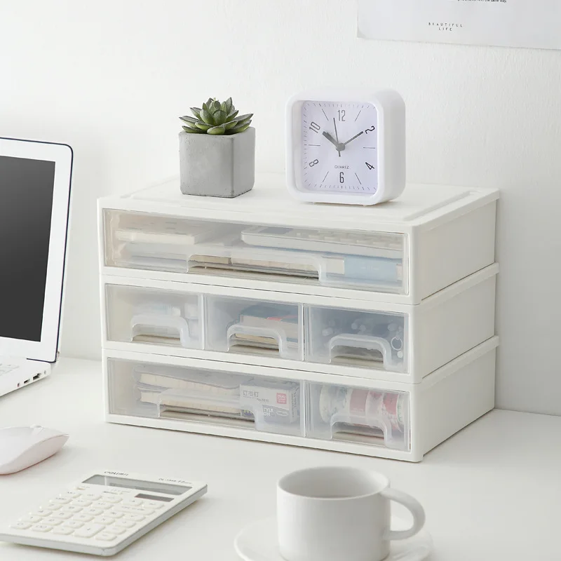 

Desktop Storage Box Drawer Type Office Student Desk Stationery Cosmetic Skin Care Product Sundries Cabinet Finishing Rack