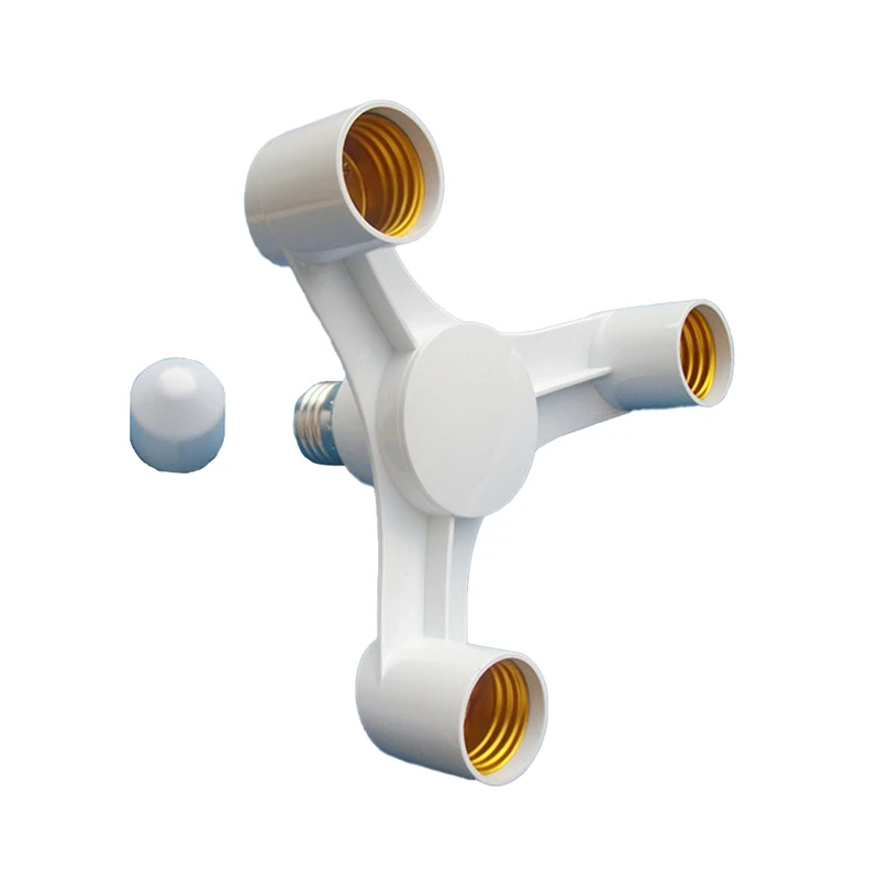 

1 PCS E27 To E27 Extended LED Lamp Bulbs Socket Splitter Adapter Holder High Quality White For Photo Studio Photography