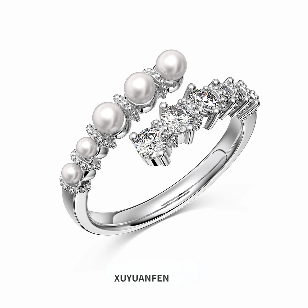 XUYUANFEN японское и женское роскошное кольцо из чистого стерлингового серебра с