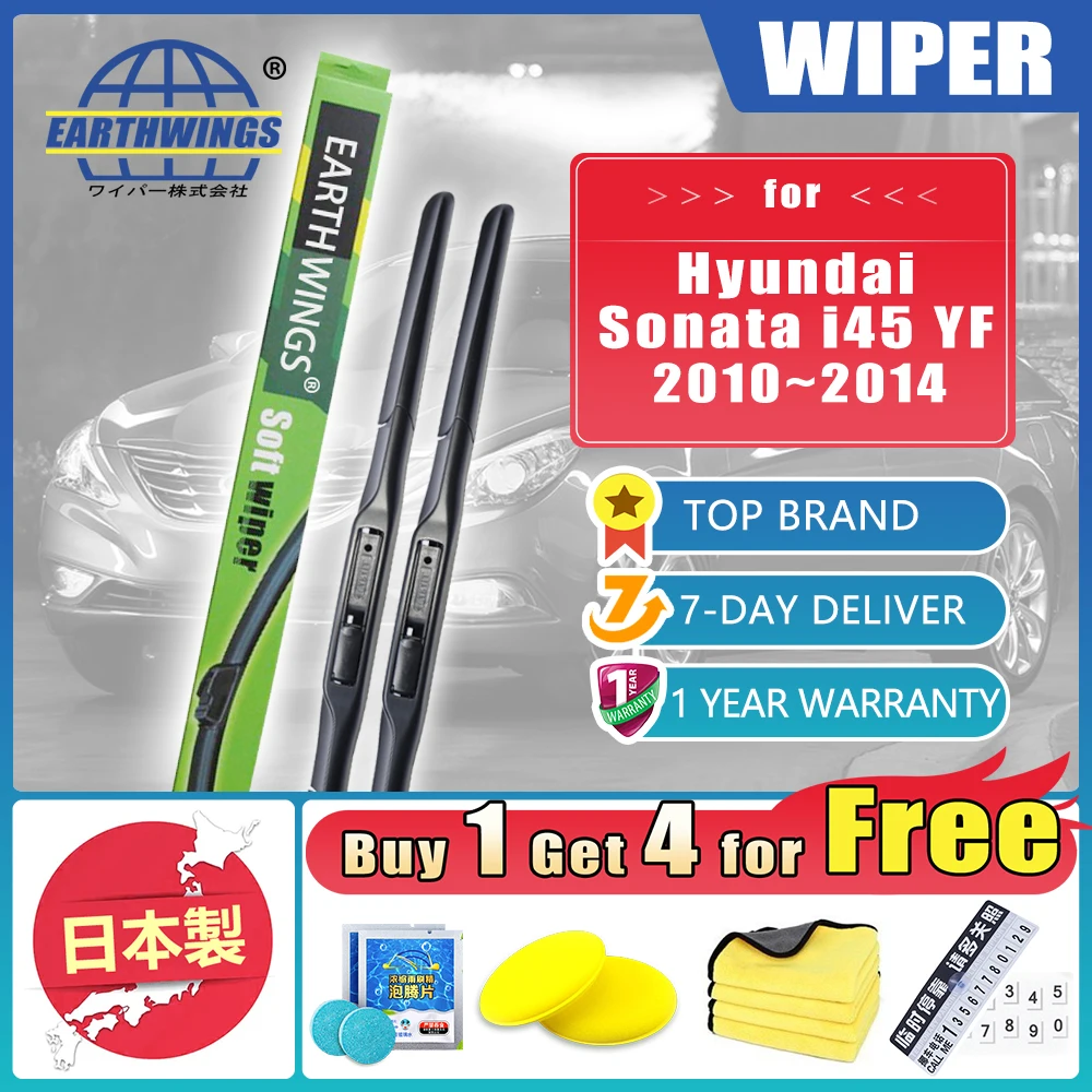 For Hyundai Sonata I45 YF 2010 2011 2012 2013 2014 Front Wiper Blade Brushes Washer Cutter Windshield Windscreen Car Accessories