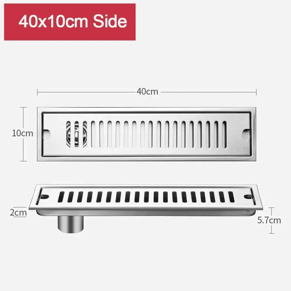 

Прямоугольный слив для душа из нержавеющей стали
