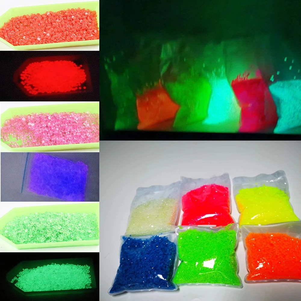 

Round Diamond Diamond Painting Accessories Luminous Resin Stone Yuan Diamond 5D Luminous Diamond Painting Embroidery DIY Gift