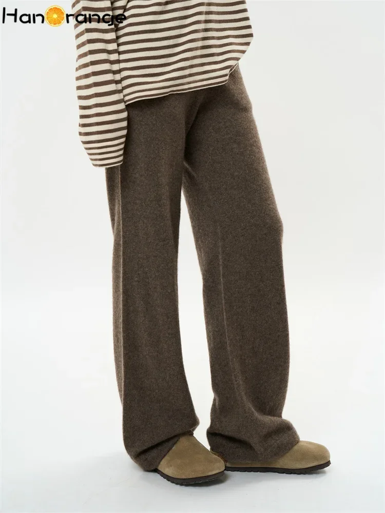 HanOrange 2024 зимние флисовые широкие брюки Lazy Yak женские мягкие липкие теплые