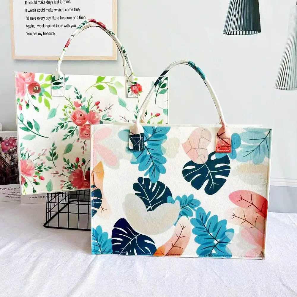 Модная женская фетровая сумка с рисунком масляной живописи Большая