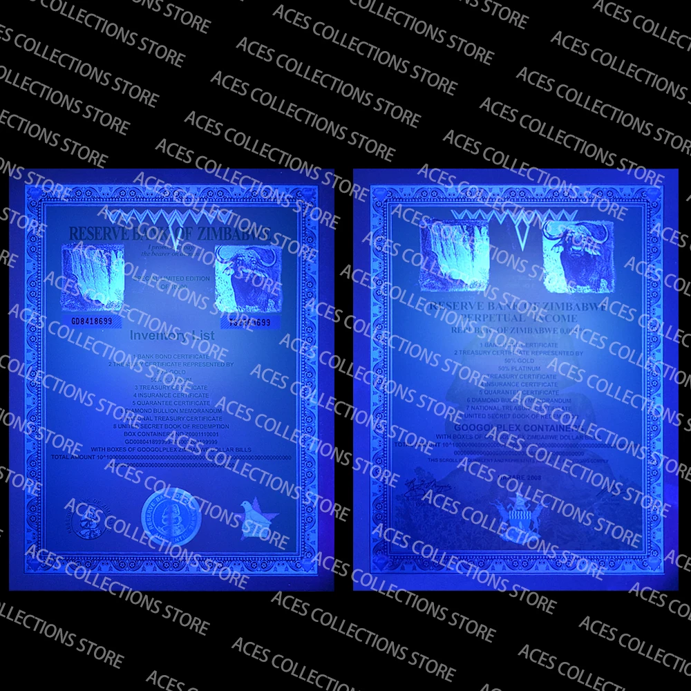 Зимбабве Googolplex контейнеры золотые банкноты 2008 лет Африка UNC Банкноты сертификат