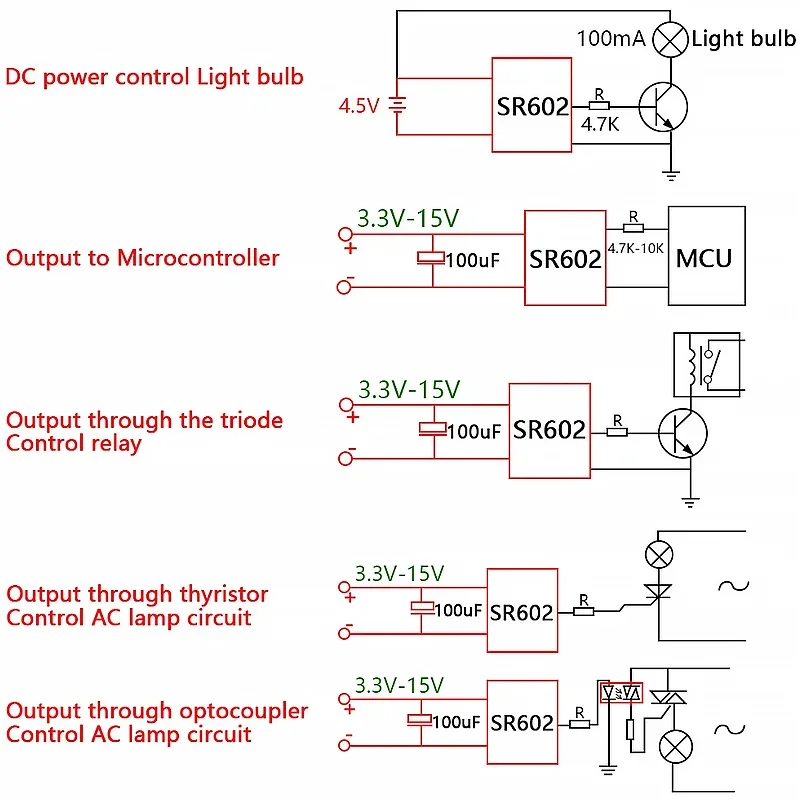Регулируемый ИК-пироэлектрический инфракрасный модуль датчика движения для