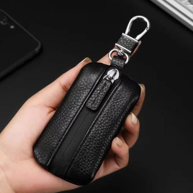 1 шт. креативная кожаная сумка для ключей от автомобиля оснащенная