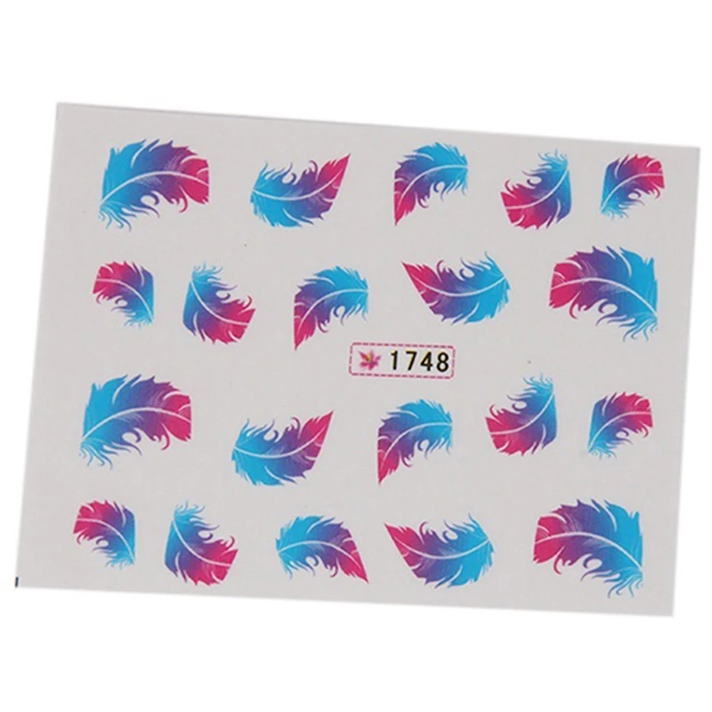 Фольга для ногтей перо розовая и синяя фольга бумажная переводная наклейка