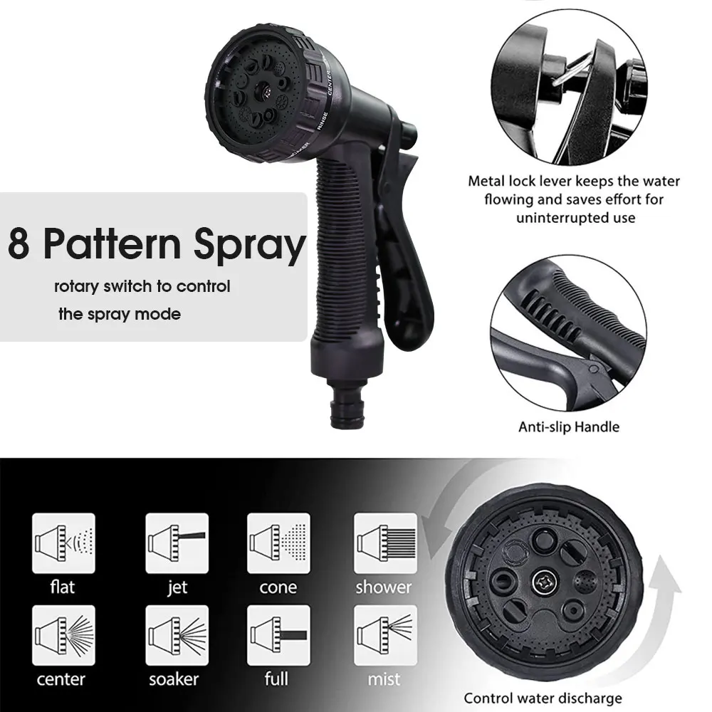 Расширяемый Двойной Металлический Соединитель Садовый Шланг Катушка Высокого