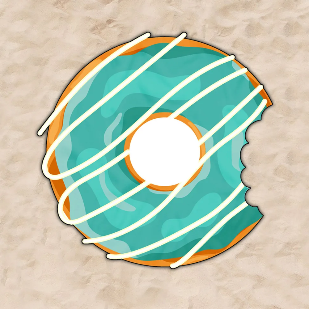 S Donut Beach Mat Shaped Beach Towel Irregular Towel Materia