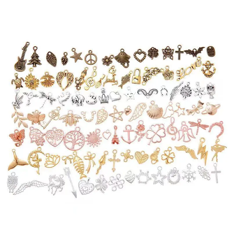 

Lots of 100PCS Metal Charms Pendant Jewelry Making DIY 10-20mm