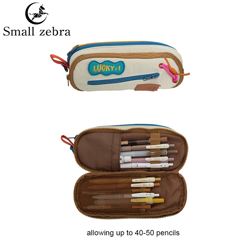 

Холщовый чехол для карандашей, чехол большой вместимости с 2 отделениями для подростков, мальчиков и девочек-школьников