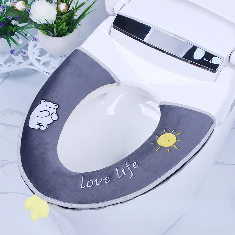 

Toilet Cushion Home Toilet Accessories Four Seasons Comfortable Zipper Cushion Comfortable Cushion Toilet Seat Cover