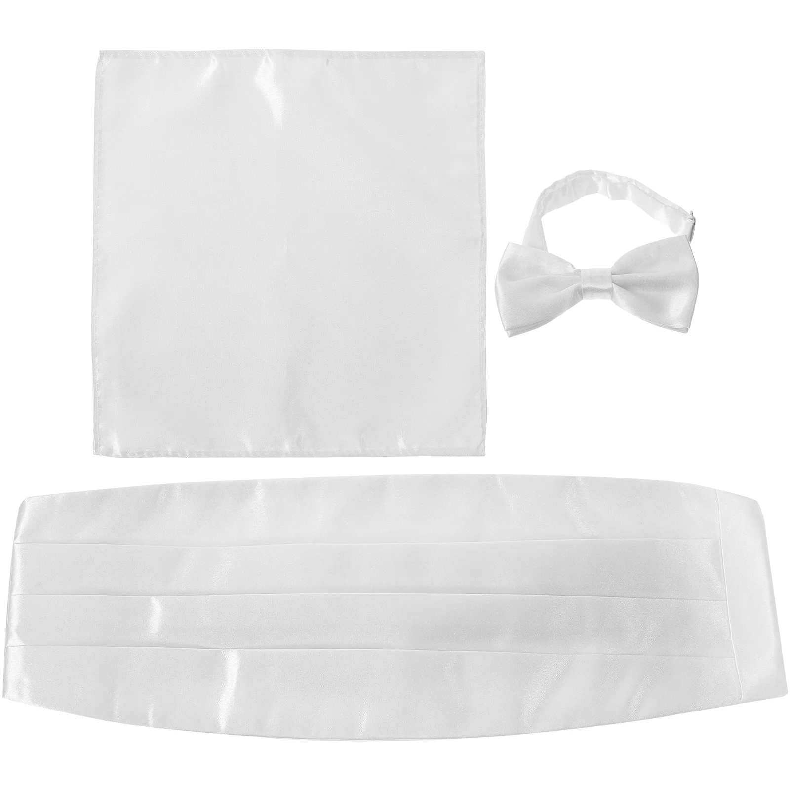 

1 Set of Cummerbund Handkerchief and Bow Tie Men Costume Accessories for Party