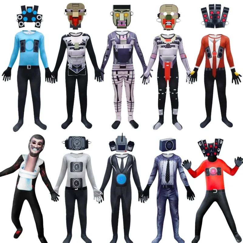 

Skibidi Toilet Cosplay Costume Funny Speaker Man Tv Man Camcorderman Costumes Horror Game Figure Clothing For Kids Adult Gifts