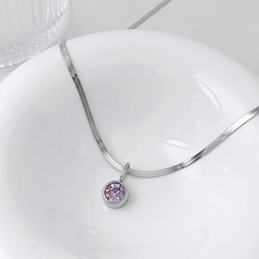 Простое женское ожерелье-подвеска из нержавеющей стали серебряного цвета 10 шт.