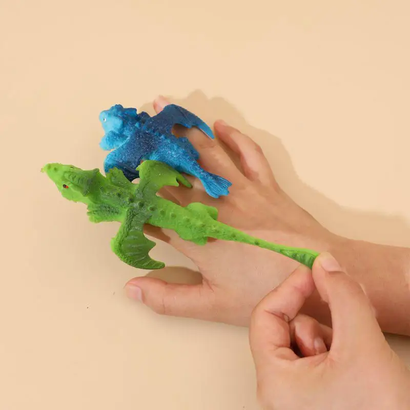 Рогатка для пальцев динозавр 12x игрушки животных динозавра стрейчевая