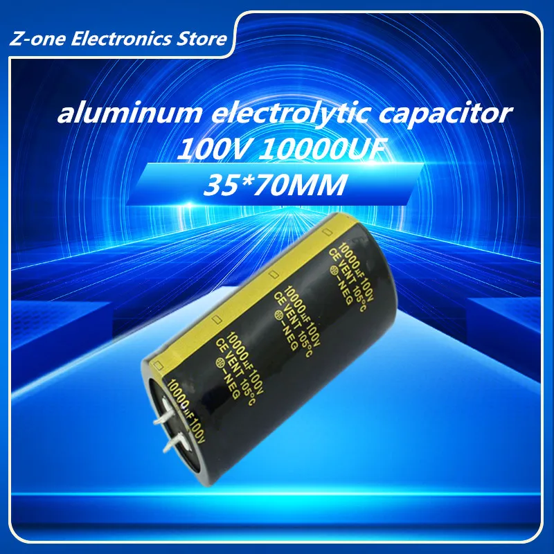2-5pcs Audio Electrolytic Capacitor 100V10000UF 35X70MM supercapacitor 100V 10000UF electrolytic capacitor for filter amplifier