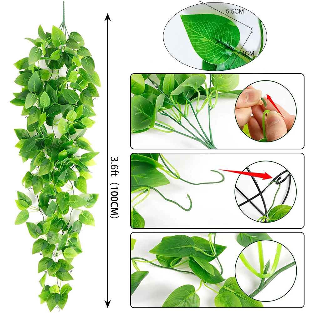 

Искусственные винные листья из ротанга