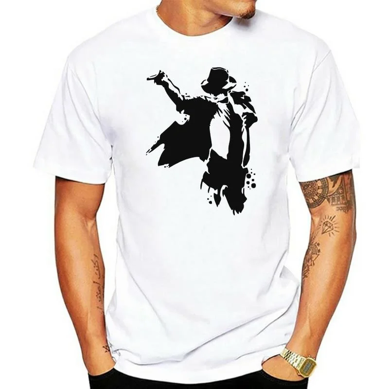 

Футболка мужская с силуэтом Майкла Джексона, новая модная футболка из хлопка с надписью S-5XL king of pop tribute 2022