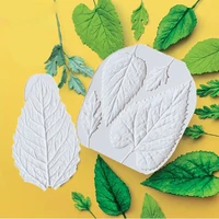 new mulberry leaf shape silicone mold fondant cake decorating soft pottery drop baking tools glue clay gypsum ornament mould