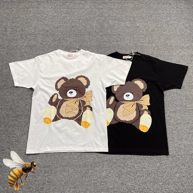 

Travis Scott Capital T-shirt Men Women Little Bear Hip Hop High Quality Cotton Casual White T Shirt