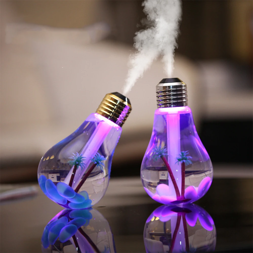 

400ML Home Air Humidifier, USB Night Light Personal Desktop Humidifier, Two Spray Modes, Small Mini Aroma Diffuser for Bedroom