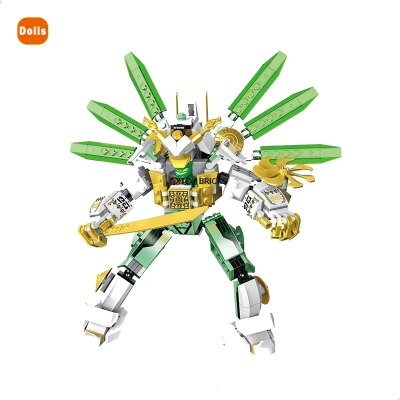 

New Series Lloyd's Titan Mech Building Blocks with Dolls Compatible 70676 Bricks Small Version DIY Toys for Children