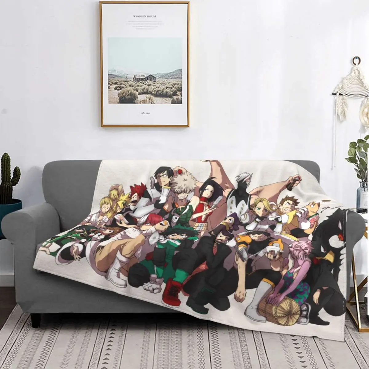 

My Hero Academia Blanket Boku No Anime Flannel Throw Blanket Summer Air Conditioning Portable Lightweight Bedspreads