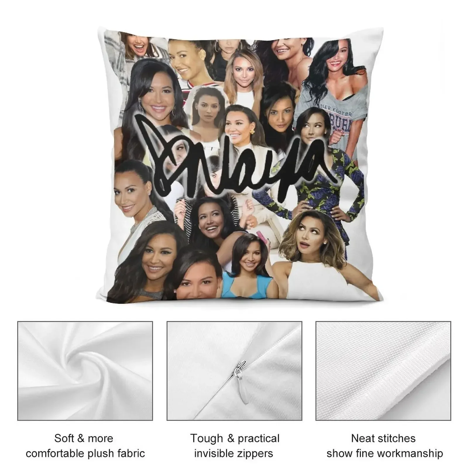 Naya Rivera Collage Декоративная подушка Постельные наволочки Рождественская Подушка