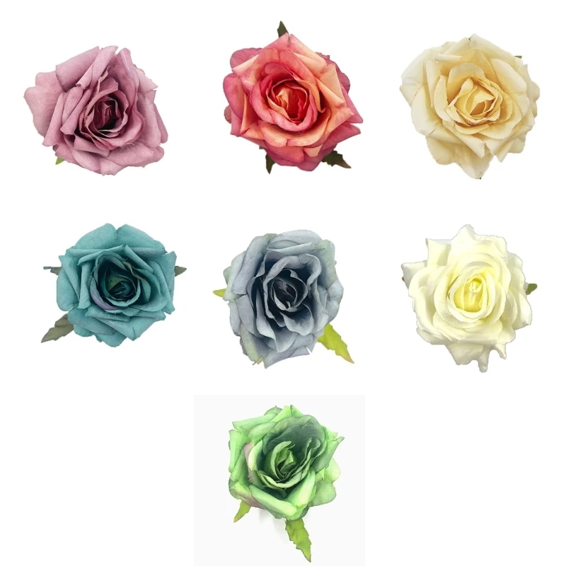

L5YA Rose Hair Clip Rose Brooch Pin Flower Hair Clip For Women Flower Brooch