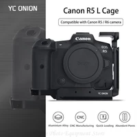 yc onion canon r5 camera l cage aluminum alloy cage quick install plate l bracket camera accessories removable cold shoe