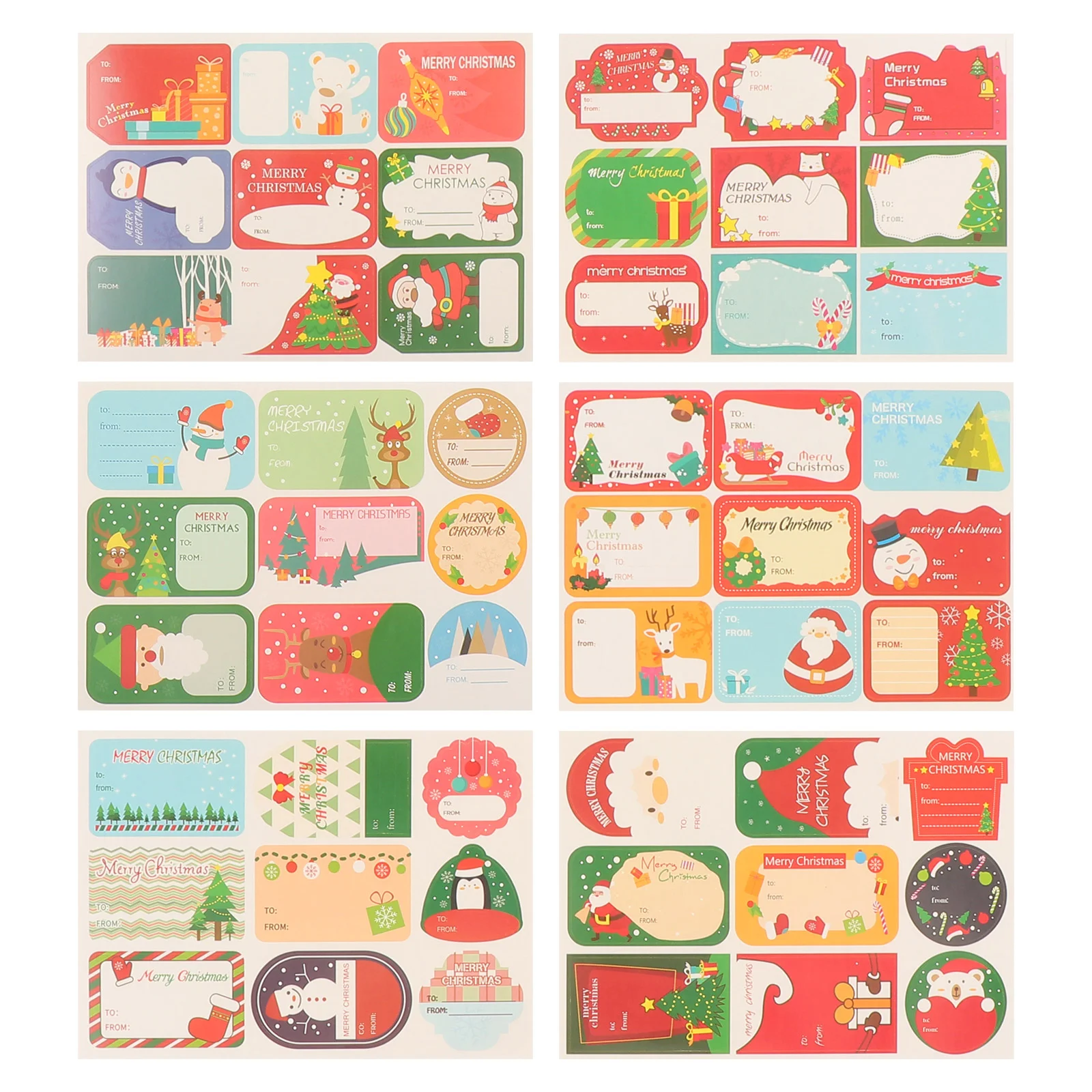

Christmas Sticker Holiday Labels Gift Stickers Sealing Name Tags Self Adhesive Package Wrapping Presentdecorative Packaging